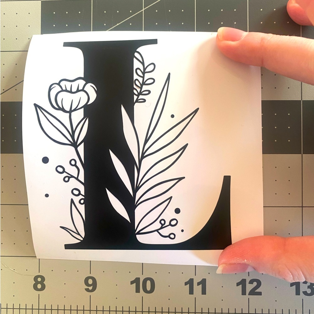Black “L” Monogram Vinyl Decal